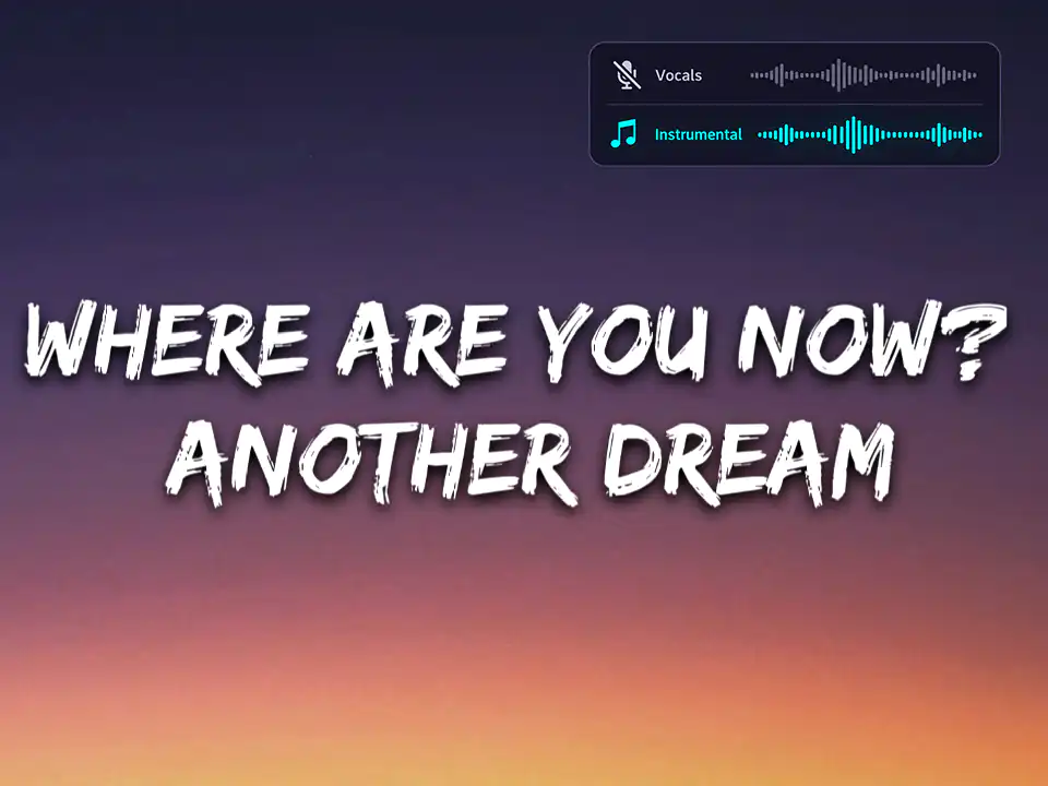 Lyrics video with vocal removal