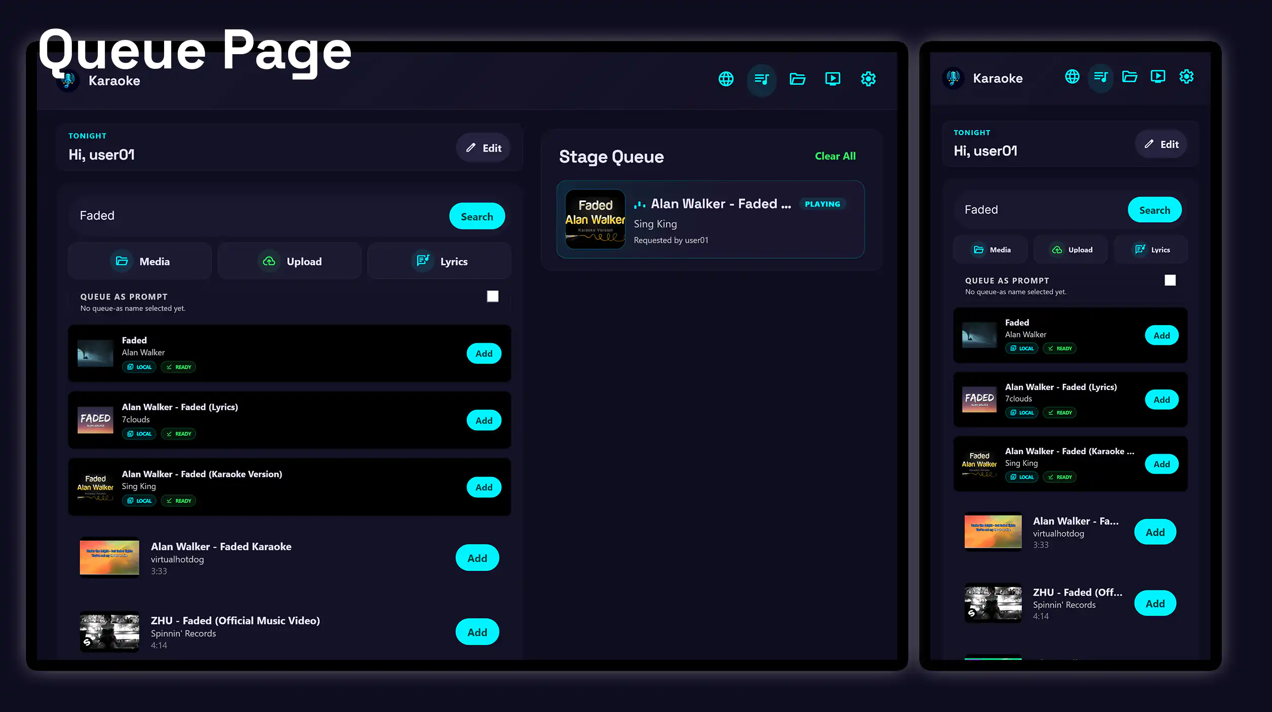 Queue Page