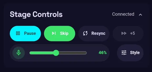 Stage control