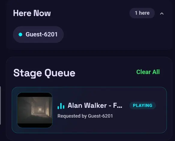 Join and queue as a guest