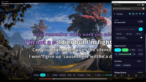 DMKaraoke queue page